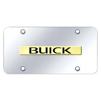 Autogold® - Chrome License Plate with 3D Gold Buick Logo