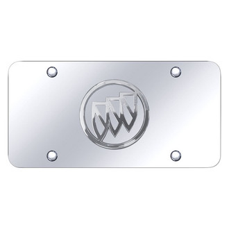 Autogold® - Chrome License Plate with 3D Chrome Buick Emblem