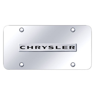Autogold® - Chrome License Plate with 3D Chrome Chrysler Logo