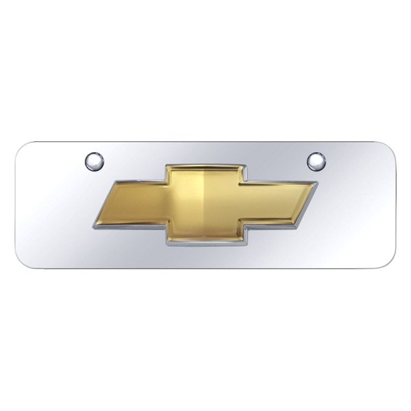 Autogold® - Mini Size License Plate with 3D OEM Chevrolet Emblem