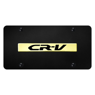 Autogold® - Black License Plate with 3D Gold CR-V Logo