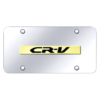 Autogold® - Chrome License Plate with 3D Gold CR-V Logo