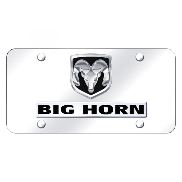 Autogold® - License Plate with 3D Big Horn Logo and Emblem
