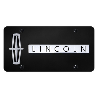 Autogold® - License Plate with 3D Style 2 Lincoln Logo and Emblem