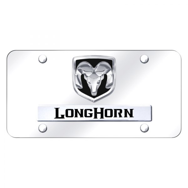 Autogold® - License Plate with 3D Longhorn Logo and Emblem