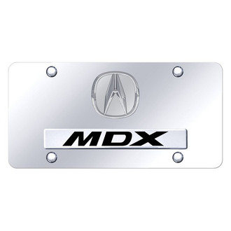 Autogold® - Chrome License Plate with 3D Chrome MDX Logo and Acura Emblem