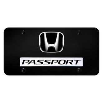 Autogold® - License Plate with 3D Passport Logo and Honda Emblem