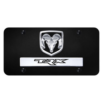 Autogold® - License Plate with 3D Chrome TRX Logo and Ram Emblem