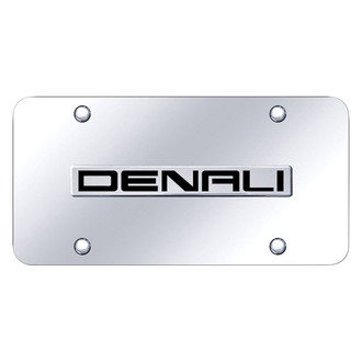 Autogold® - Chrome License Plate with 3D Chrome Denali Logo