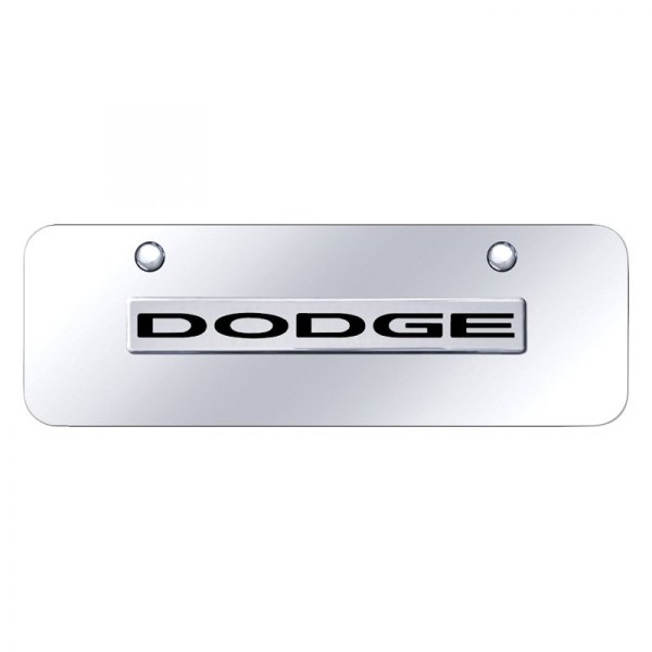 Autogold® - Mini Size License Plate with 3D Dodge Logo