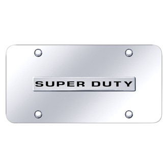 Autogold® - Chrome License Plate with 3D Chrome Super Duty Logo