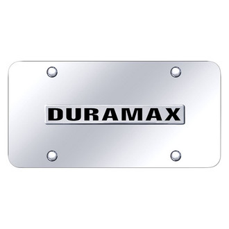 Autogold® - Chrome License Plate with 3D Chrome Duramax Logo