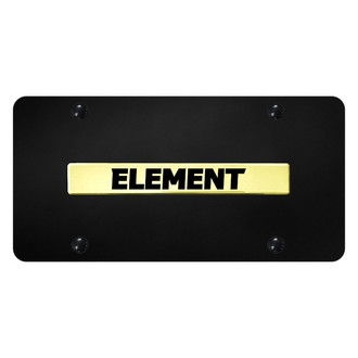 Autogold® - Black License Plate with 3D Gold Element Logo