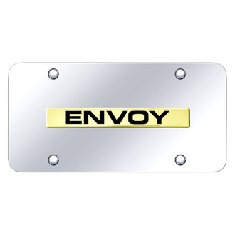 Autogold® - Chrome License Plate with 3D Gold Envoy Logo