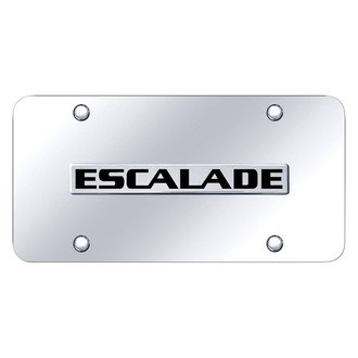 Autogold® - Chrome License Plate with 3D Chrome Escalade Logo