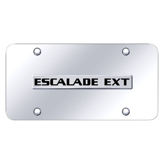 Autogold® - Chrome License Plate with 3D Chrome Escalade EXT Logo