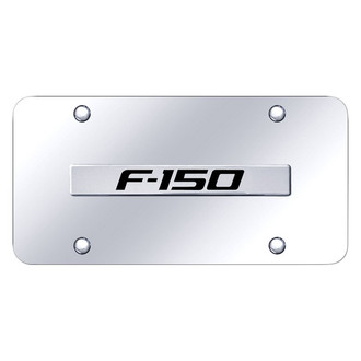 Autogold® - Chrome License Plate with 3D Chrome F-150 Logo