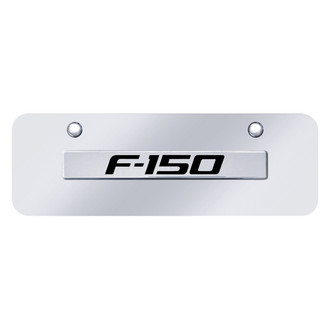 Autogold® - Chrome Mini Size License Plate with 3D Chrome F-150 Logo