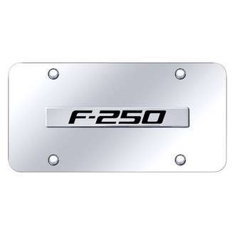 Autogold® - Chrome License Plate with 3D Chrome F-250 Logo