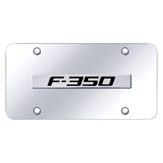 Autogold® - Chrome License Plate with 3D Chrome F-350 Logo
