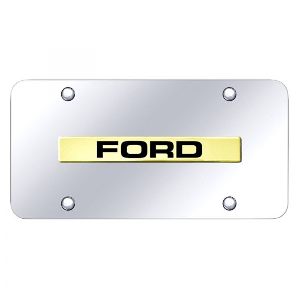 Autogold® - License Plate with 3D Ford Logo