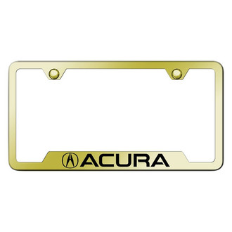 Autogold® - Gold License Plate Frame with Laser Etched Acura Logo and Cut-Out