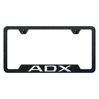Autogold® - Rugged Black License Plate Frame with Laser Etched ADX Logo and Cut-Out