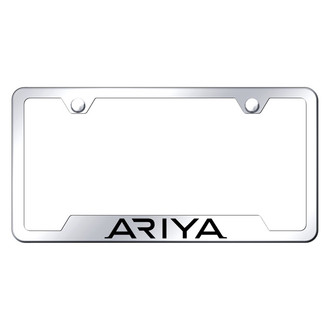 Autogold® - Chrome License Plate Frame with Laser Etched Ariya Logo and Cut-Out