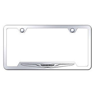 Autogold® - Chrome License Plate Frame with Laser Etched Chrysler Only Logo and Cut-Out