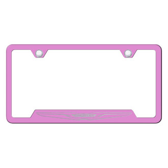 Autogold® - Pink License Plate Frame with Laser Etched Chrysler Only Logo and Cut-Out