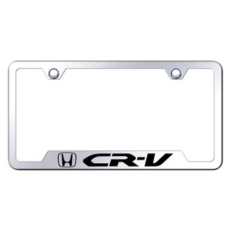 Autogold® - Chrome License Plate Frame with Laser Etched CR-V Logo and Cut-Out