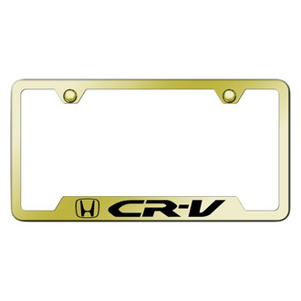 Autogold® - Gold License Plate Frame with Laser Etched CR-V Logo and Cut-Out