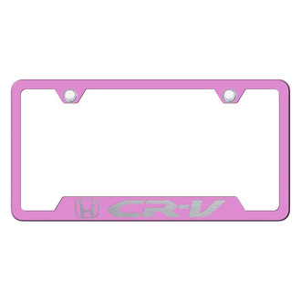 Autogold® - Pink License Plate Frame with Laser Etched CR-V Logo and Cut-Out