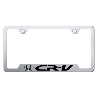 Autogold® - Brushed License Plate Frame with Laser Etched CR-V Logo and Cut-Out