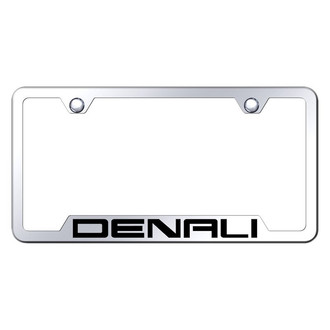 Autogold® - Chrome License Plate Frame with Laser Etched Denali Logo and Cut-Out