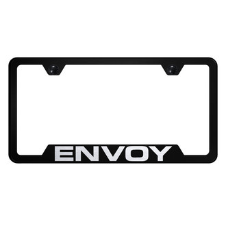 Autogold® - Black License Plate Frame with Laser Etched Envoy Logo and Cut-Out