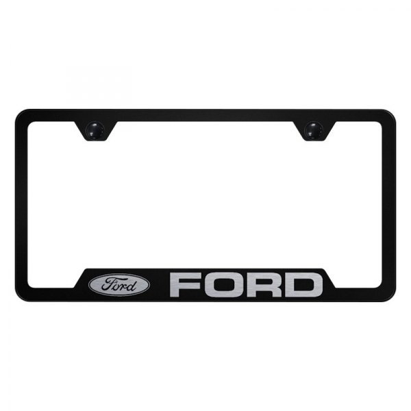 Autogold® - License Plate Frame with Laser Etched Ford Logo and Cut-Out