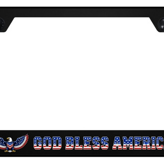 Autogold® - UV Printed Black License Plate Frame with GBA Eagle Logo