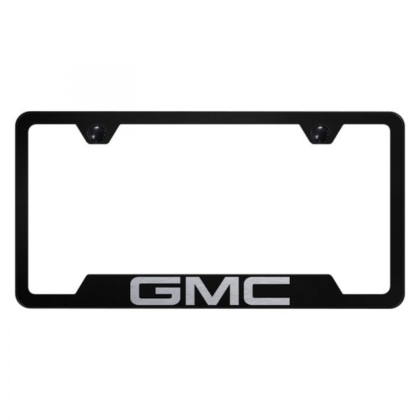 Autogold® - License Plate Frame with Laser Etched GMC Logo and Cut-Out