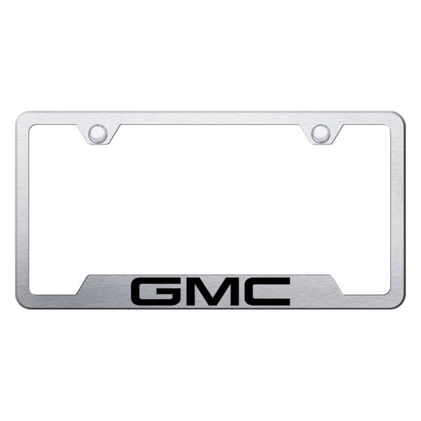 Autogold® - License Plate Frame with Laser Etched GMC Logo and Cut-Out