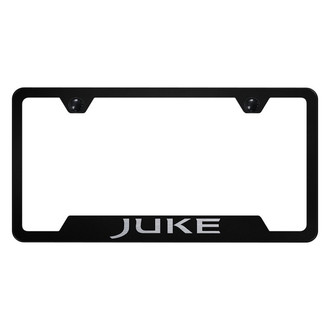 Autogold® - Black License Plate Frame with Laser Etched Juke Logo and Cut-Out