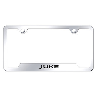 Autogold® - Chrome License Plate Frame with Laser Etched Juke Logo and Cut-Out