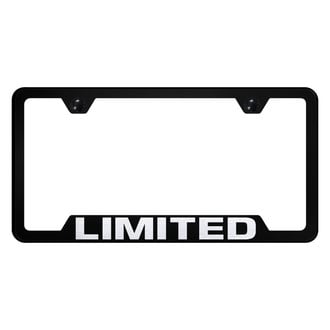 Autogold® - Black License Plate Frame with Laser Etched Limited Logo and Cut-Out