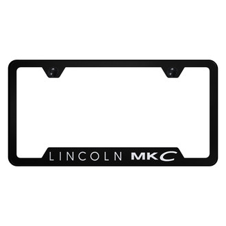 Autogold® - Black License Plate Frame with Laser Etched MKC Logo and Cut-Out