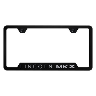 Autogold® - Black License Plate Frame with Laser Etched MKX Logo and Cut-Out