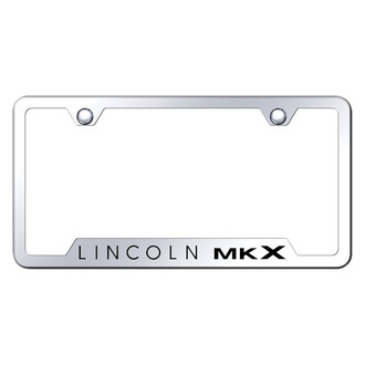 Autogold® - Chrome License Plate Frame with Laser Etched MKX Logo and Cut-Out