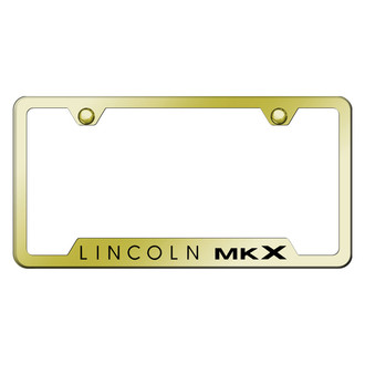 Autogold® - Gold License Plate Frame with Laser Etched MKX Logo and Cut-Out