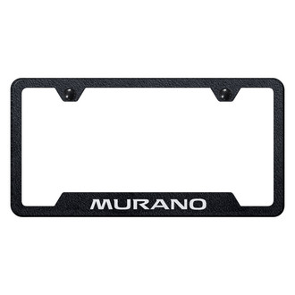 Autogold® - Rugged Black License Plate Frame with Laser Etched Murano Logo and Cut-Out