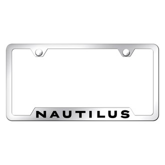 Autogold® - Chrome License Plate Frame with Laser Etched Nautilus Logo and Cut-Out
