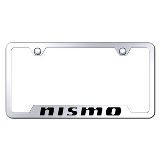 Autogold® - Chrome License Plate Frame with Laser Etched NISMO Logo and Cut-Out
